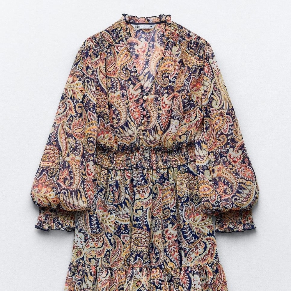 Paisley Print Maxi Dress